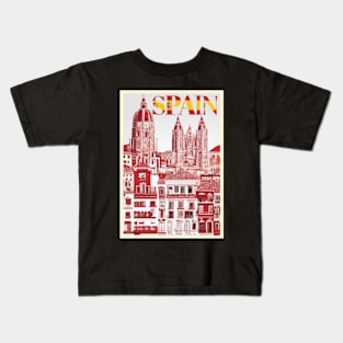 Spain vintage travel tourism 8 Kids T-Shirt